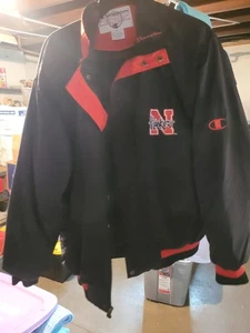 Nebraska Huskers Vintage Champion  Jacket Coat Football  Mens size Medium - Picture 1 of 2