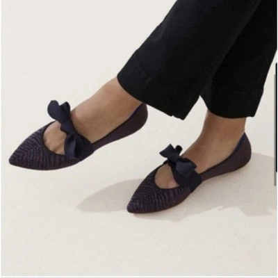 Rothy’s Mary Jane Point Flat Twilight Metallic Limited Edition Bow Ballet 10 - Image 1 of 4