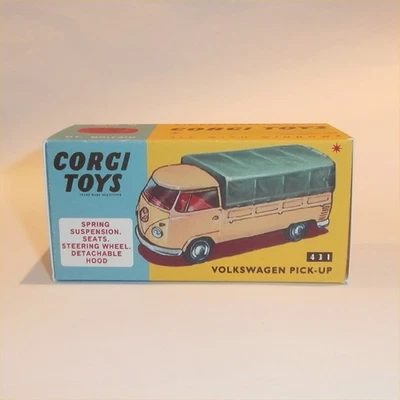 Corgi Toys  431 Volkswagen Pickup Truck VW with Canopy Repro Box - Image 1 of 4