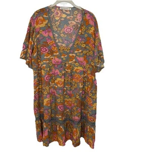 Rusttydustty Dress Bohemian Crush Size 2XL Floral Flirty Baby Doll Boho Hippie - Picture 1 of 17