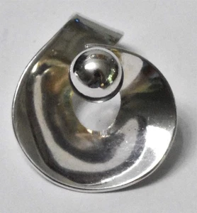 Vintage Finland 1970’s Erik Granit Sterling Silver Modernist Pendant 5.5g - Picture 1 of 8