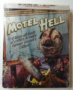 Motel Hell (4K Ultra HD + Blu-ray Limited Edition Steelbook) Sealed-Brand New - Picture 1 of 4