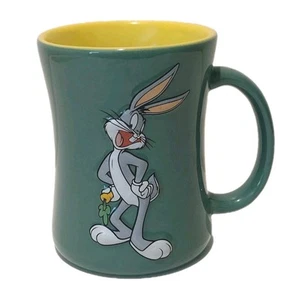 Looney Tunes Bugs Bunny 3D Embossed Green Coffee Mug 2006 Cartoon Novelty Cup  - Picture 1 of 11