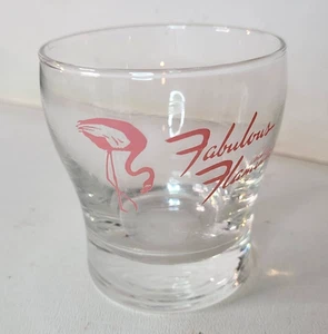 Fabulous Flamingo 1960s Las Vegas Lowball Whiskey Libbey Glass Casino - Photo 1/9