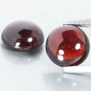 5.29Cts Genuine Natural Almandine Garnet 8mm Round Cabochon Matching Gemstones - Picture 1 of 3