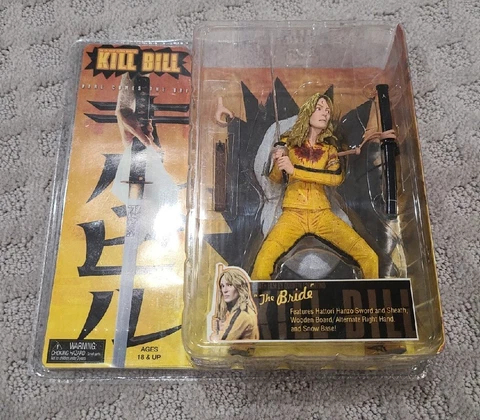 KILL BILL Series 1 Action Figure The Bride Neca Reel Toys 2004 NIB Snow Base Uma Cover