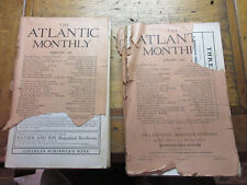 2 issues 2/19O8 1/1909 ATLANTIC MONTHLY  EDITH WHARTON PULITZER PRIZE WINNER