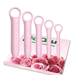 Silikon Dilatatoren für Beckenboden für Frauen mit feinen Schuppen, 5er Pack Rosa mit... - Bild 1 von 9