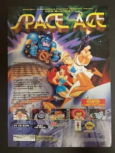 Space Ace Sega CD Print Ad Original Art 8,5"x11" - Bild 1 von 2