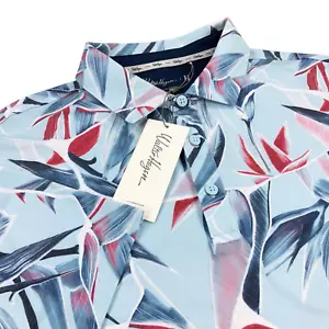 Walter Hagen Clubhouse Golf Polo Herren XL Airbrush Blumendruck blau neu mit Etikett $ 70 - Bild 1 von 7