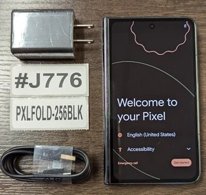 Google Pixel Fold 256GB Obsidienne - Débloqué - Lecture Vendeur de Notes - Photo 1 sur 4