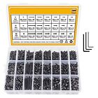 Complete Set of 1200PCS M2 M3 Mfour Alloy Steel Screws Nuts and Washers