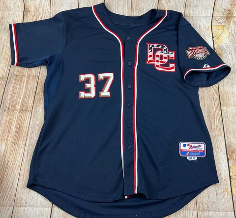 Majestic Washington Nationals DC Stephen Strasburg Baseball Jersey Size 50 MLB Cover