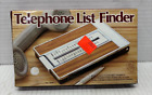 Vintage Telephone List Finder noir chrome et 1 recharge d'annuaire TOUT NEUF ! NOS !
