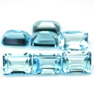 SHOLA Echt 8 X 6 mm Natürlicher Blau Topas 1 Stück Ca. 2 Ct aus Brasilien - Bild 1 von 4
