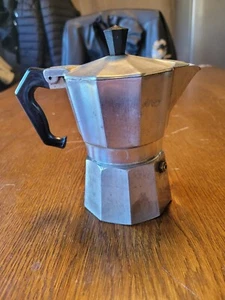 Italienische Kaffeemaschine Express Silber 4 Espressotassen - Bild 1 von 12