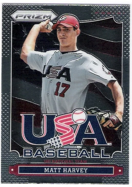 MATT HARVEY 2013 Panini Prizm Team USA Baseball INSERT Card #USA5 NEW YORK METS - Image 1 of 1