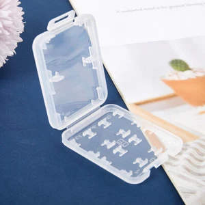 1Pc Transparent Protector Holder Micro Box For SDHC TF MS Memory Card Case zo - Photo 1 sur 11