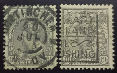 Netherlands 2Stamps 1899 Queen Wilhelmina Stanley Gibbons: NL 179 / 179a Lot 254 - Image 1 of 2