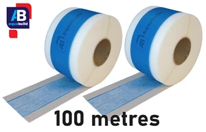100 metres of AQUA BUILD Wet Room Shower Bathroom Waterproof Tanking Tape 1-blue - Picture 1 of 7