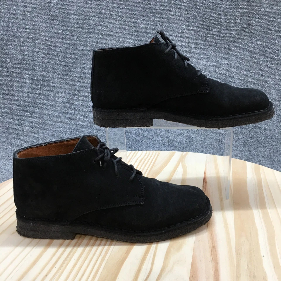 Timberland Botas Para Hombres 7.5 M Informales Con Cordones Desierto Botín Negro Gamuza Italia Foto 1 de 4