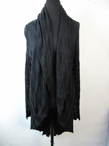 Slonl Strickjacke vorne offen Gr. L schwarz Wolle fade D-24 - Bild 1 von 8