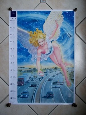Milo Manara : Rare Calendrier T.e.x.a.  2016 : " L' Ange " - Photo 1/4
