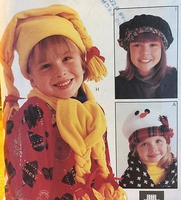 1996 'MC CALL'S' FASHION ACCESSORIES HATS/SCARF PATTERN 8513 KIDS ONE SIZE - Image 1 of 2