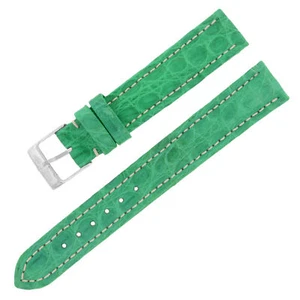 Breitling 15-14mm Alligator Leather Green Ladies Watch Band w. Buckle - Picture 1 of 2