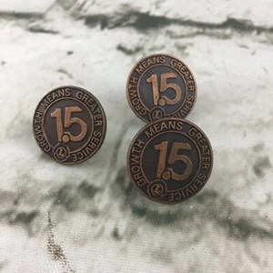 Lions Club 1.5 Growth Means Greater Service Lapel Hat Pin 3/4" Tie Tack Lot Of 3 - Picture 1 of 4