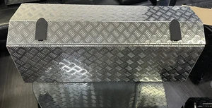 Drawbar Caravan Toolbox Aluminium checker plate 1150L x 310W x 460 H - Picture 1 of 4