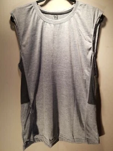 Marca RE: NUEVA Camisa Atlética Para Hombre XL Sin Mangas, Gris Claro con Borde Gris Oscuro - Imagen 1 de 11