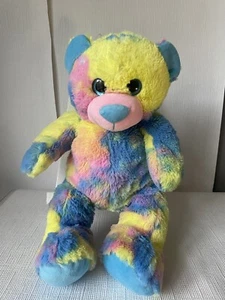 TEDDY MOUNTAIN Multicoloured Tie Dye Plush Soft Toy Teddy Bear - Picture 1 of 8