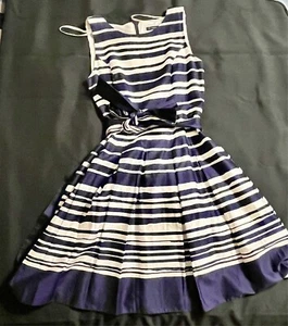 Tommy Hilfiger Blue and White Dress, Size 4 Sleeveless - Picture 1 of 5