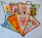 Vintage East Germany pennants Lot 8x German GDR DDR banner flag town coat of arm