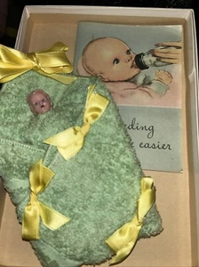 VTG 1952 Davol Rubber Co. “Baby Feeding Made Easier” Booklet/Plus VTG Wrap Doll - Picture 1 of 10