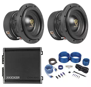 (2) Rockville W65K9D4 6,5" Subwoofer audio per auto + amplificatore mono kicker + kit amplificatore - Foto 1 di 12