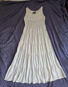 New Balmain pale blush pink tiered silk dress FR36 - Picture 1 of 11