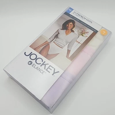 Jockey Elance 3-Pair Women French Cut Cotton Comfort Underwear Pantie Sz 7/L - Image 1 of 4
