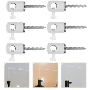 6 Pcs Accessoires De Positionnement Lustre Crochet Swag Pour Plafonnier Lampe - Photo 1/12