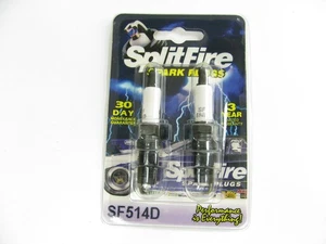 (2) Splitfire SF514D Spark Plugs - SPLIT V DESIGN - Picture 1 of 2