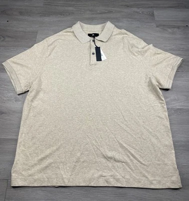 Banana Republic 全新带标签男式 XL Polo Tan 豪华触感全新 65 美元 — 第 1/4 张图片