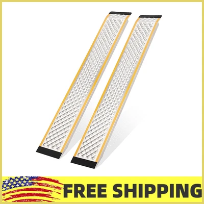 Set of 2 60"X9''Aluminum Loading Ramps Non-Slip Shed Ramps for Mowers/Lawn Mower - Image 1 of 4
