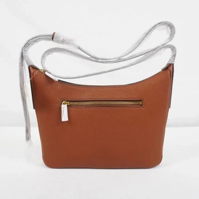 Bandolera pequeña de cuero marrón Fossil Cecilia con herrajes en tono dorado ZB1889200 Foto 1 de 4