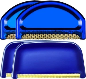 4 Pieces Sweater Combs to Remove Pilling Defuzzer Multi-Fabric Blue  - Picture 1 of 7