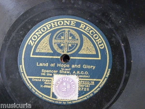 78rpm SPENCER SHAW organ LAND OF HOPE & GLORY / MELODY IN A [ SHAW ] - Picture 1 of 1