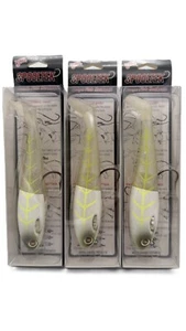 Lot of (3) New Patrick Sebile Spooltek Fatty 6" - White Ghost - Picture 1 of 3