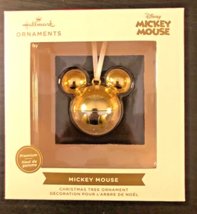 NUEVO 2022 Hallmark Disney Premium MICKEY MOUSE Icono Dorado Adorno de Navidad Metal - Imagen 1 de 3