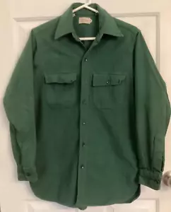 Vintage LL Bean Green Flannel Button Down Long Sleeve Shirt Men’s Size 15 Long - Picture 1 of 5