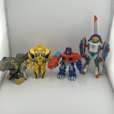 Lote de 4 Primal Team-Up paquete de 3 con Optimus Prime, Bumblebee, Grimlock y cuchillas Foto 1 de 4